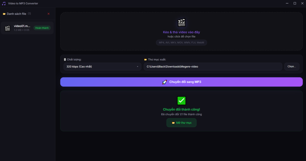 Công cụ chuyển đổi Video Sang Mp3